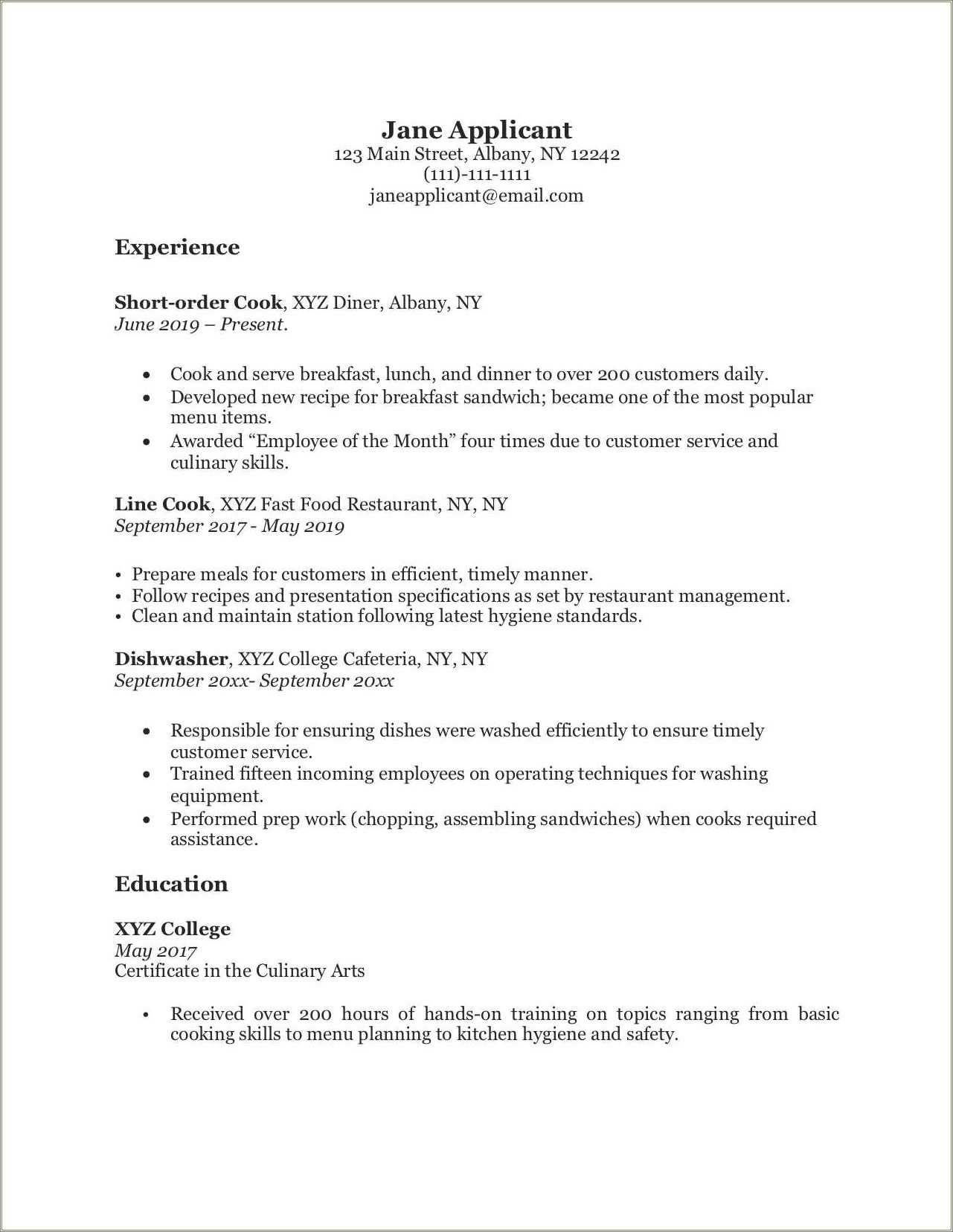 first-cook-resume-objective-examples-resume-example-gallery