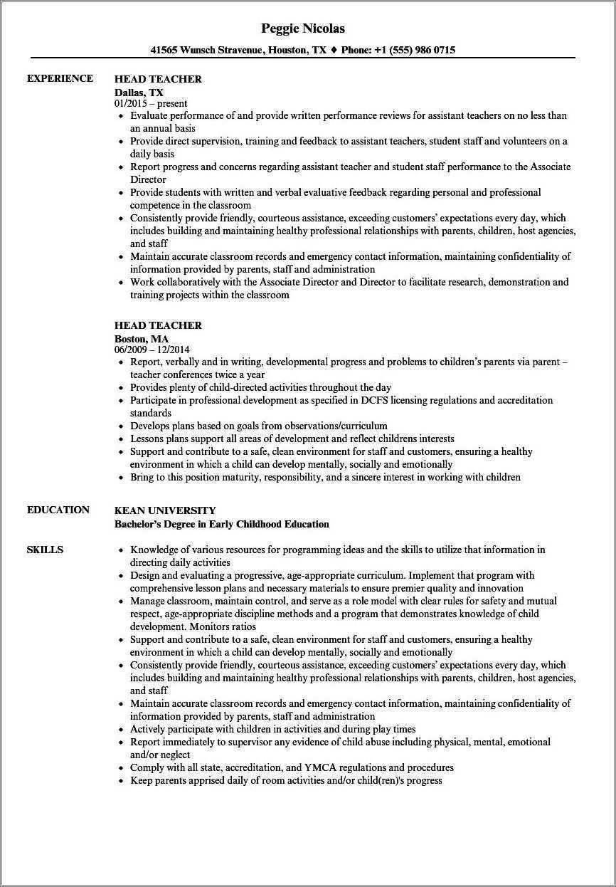 First Year Teacher Resume Example Parent Conferences - Resume Example ...