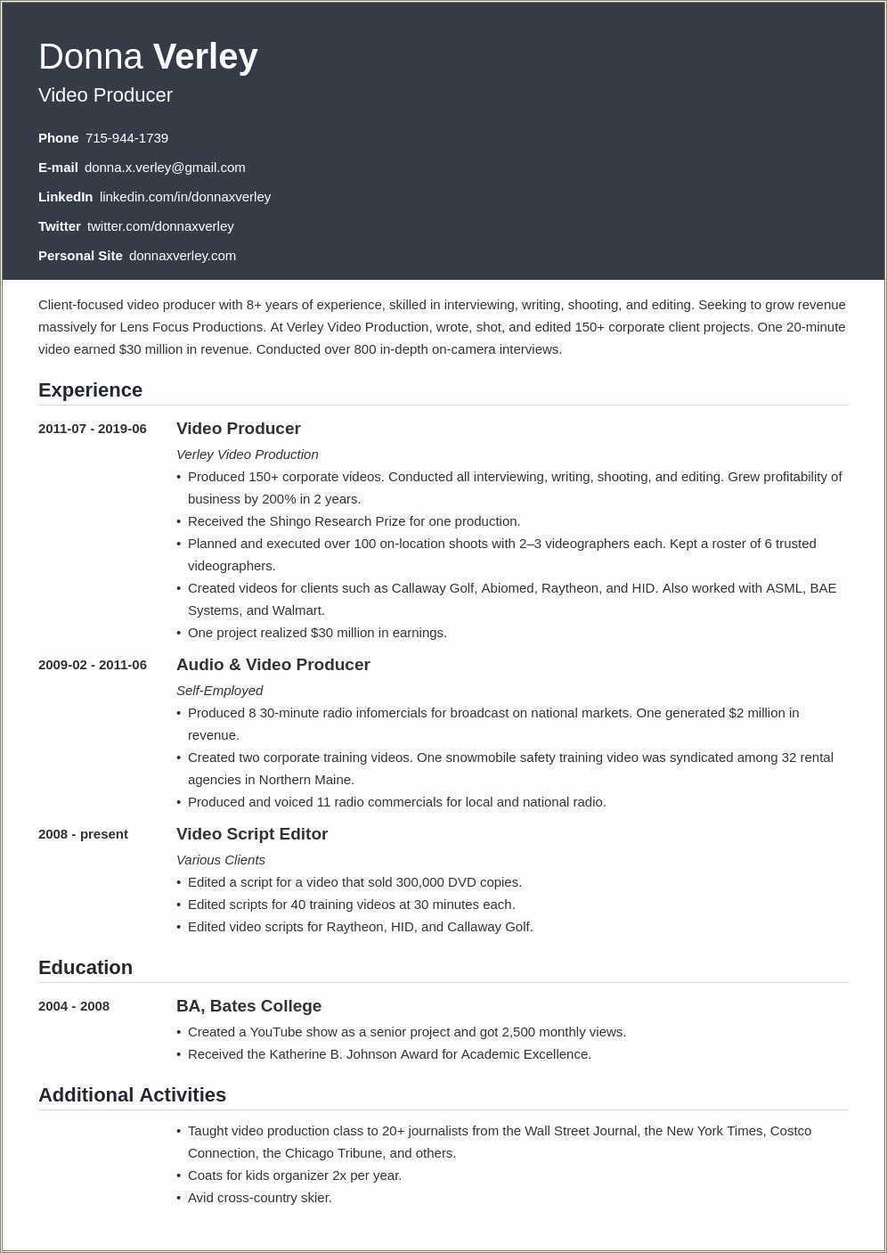 Fisher College Of Business Resume Examples Resume Example Gallery