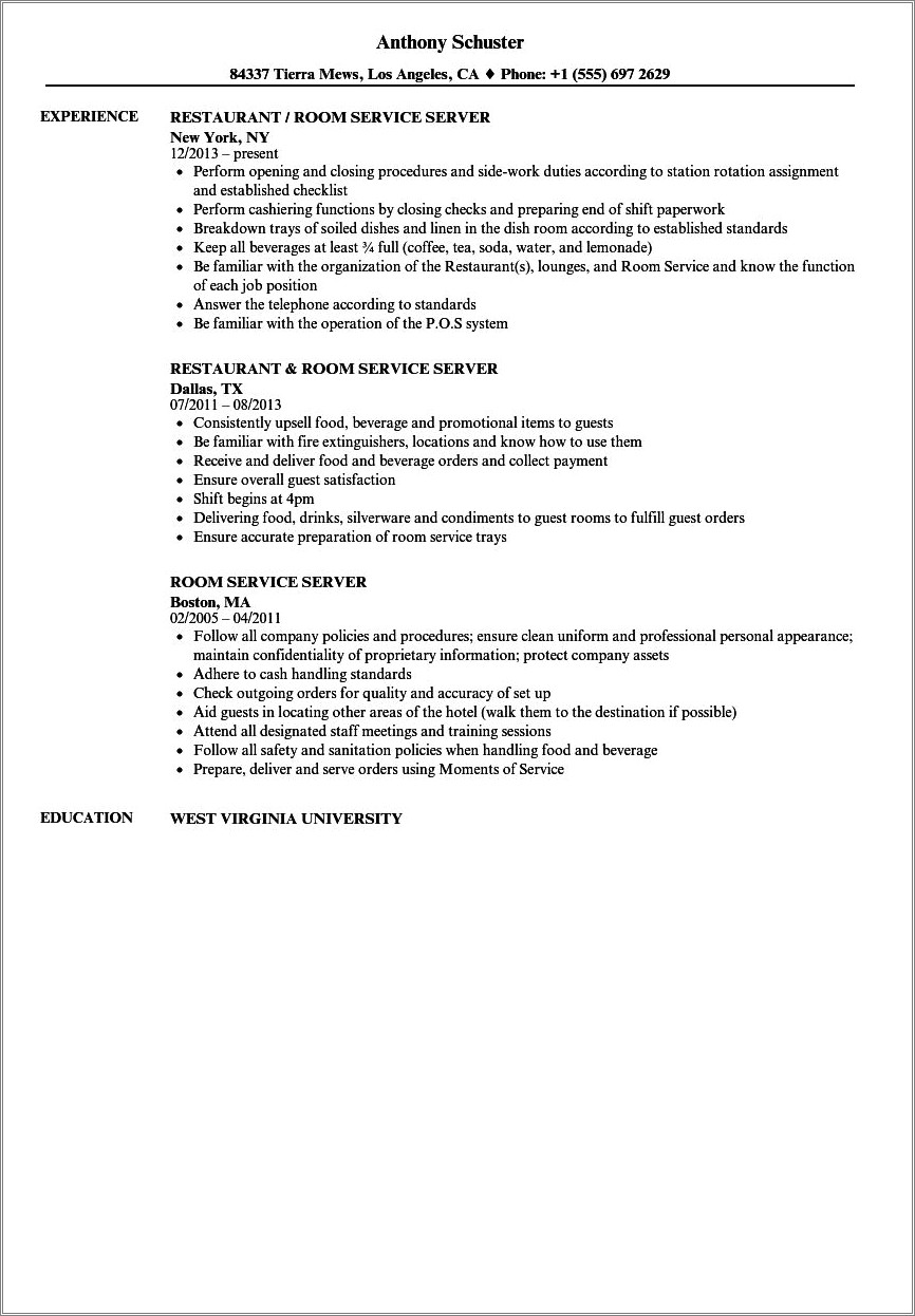 food-and-beverage-service-resume-example-resume-example-gallery