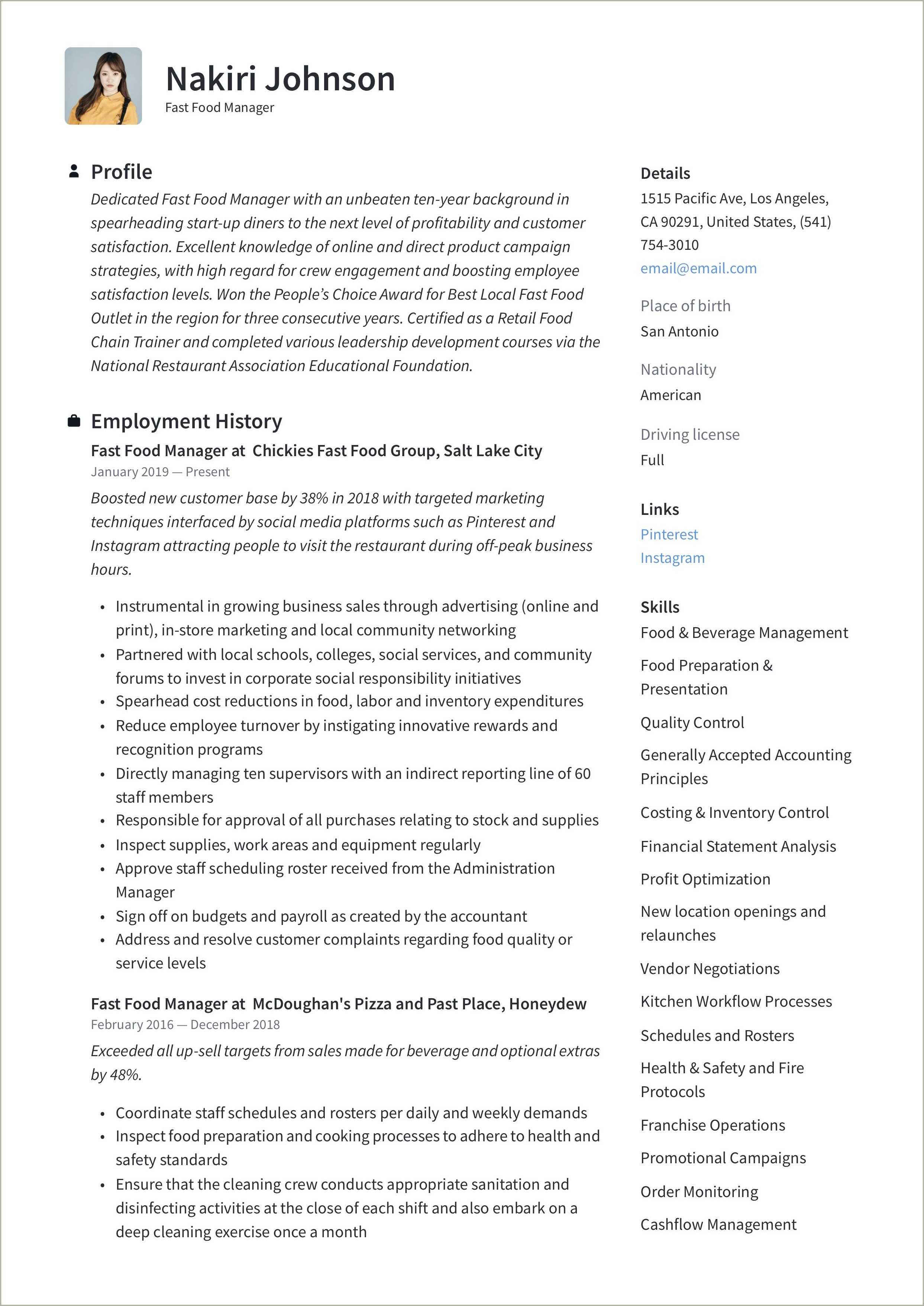 new product development project manager resume