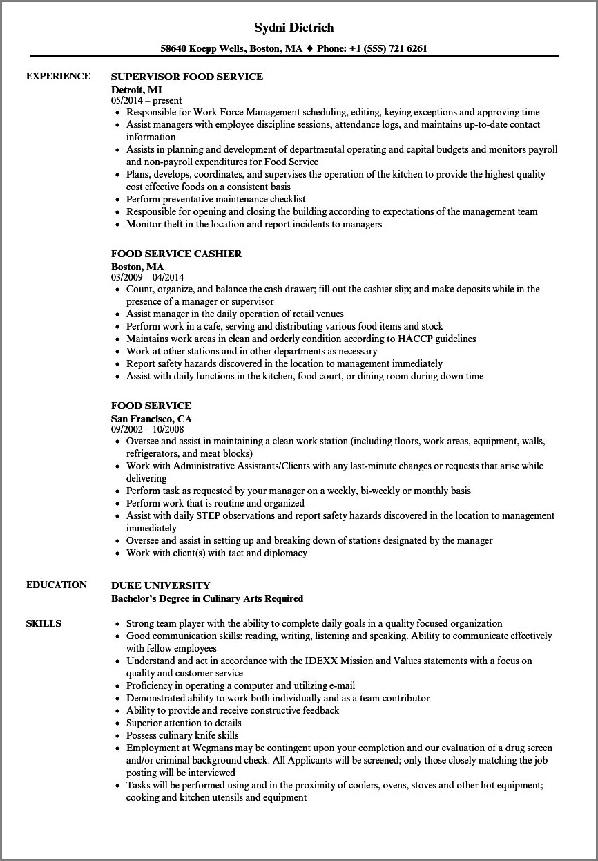 sample-resume-food-service-cashier-resume-example-gallery