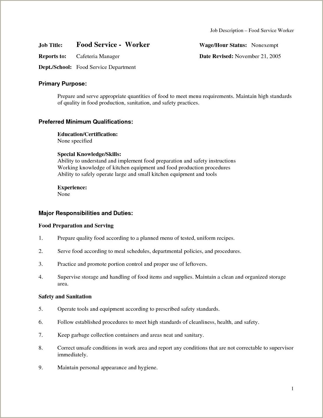 job-description-for-resume-food-service-resume-example-gallery