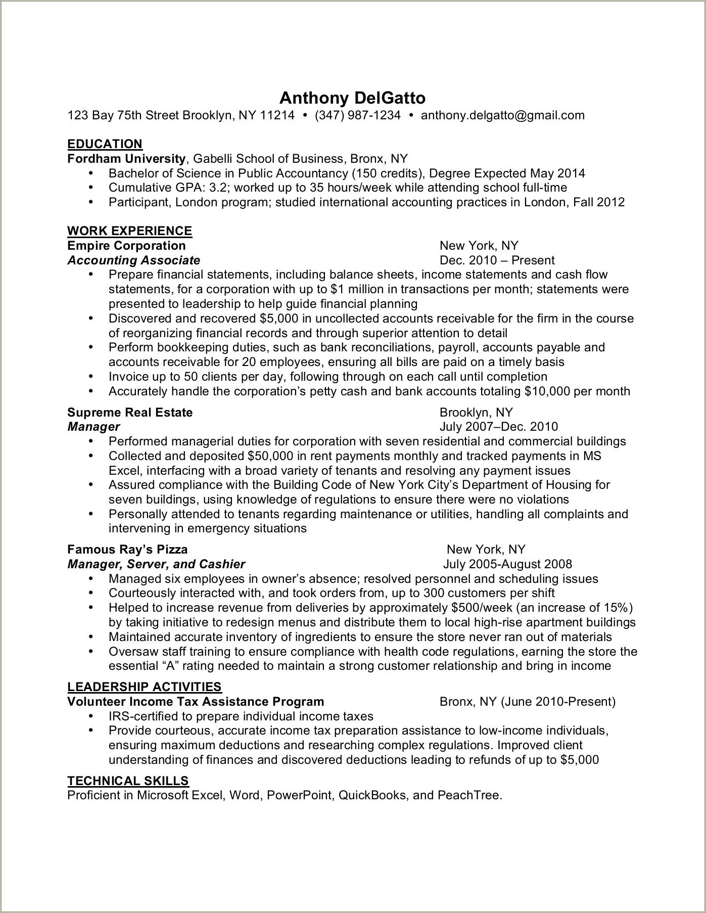 Indiana University Kelley School Of Business Resume Template Resume