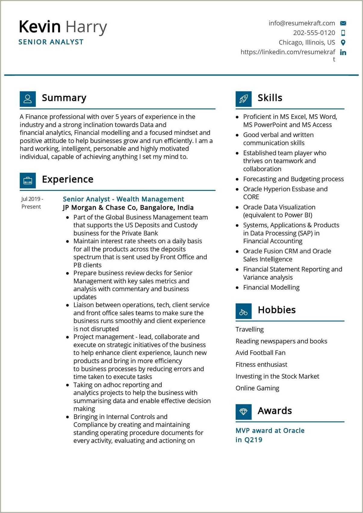 Fp&a Manager Resume Examples Resume Example Gallery