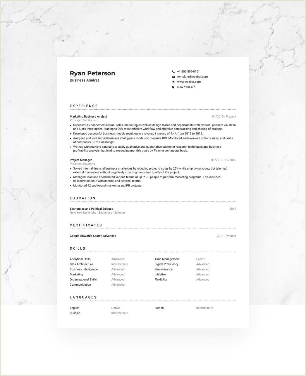 Free Ats Friendly Resume Template Word Resume Example Gallery