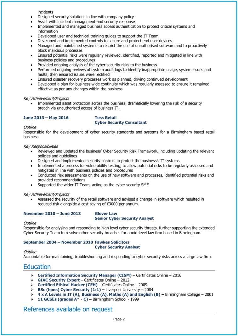 free-cyber-security-resume-template-resume-example-gallery