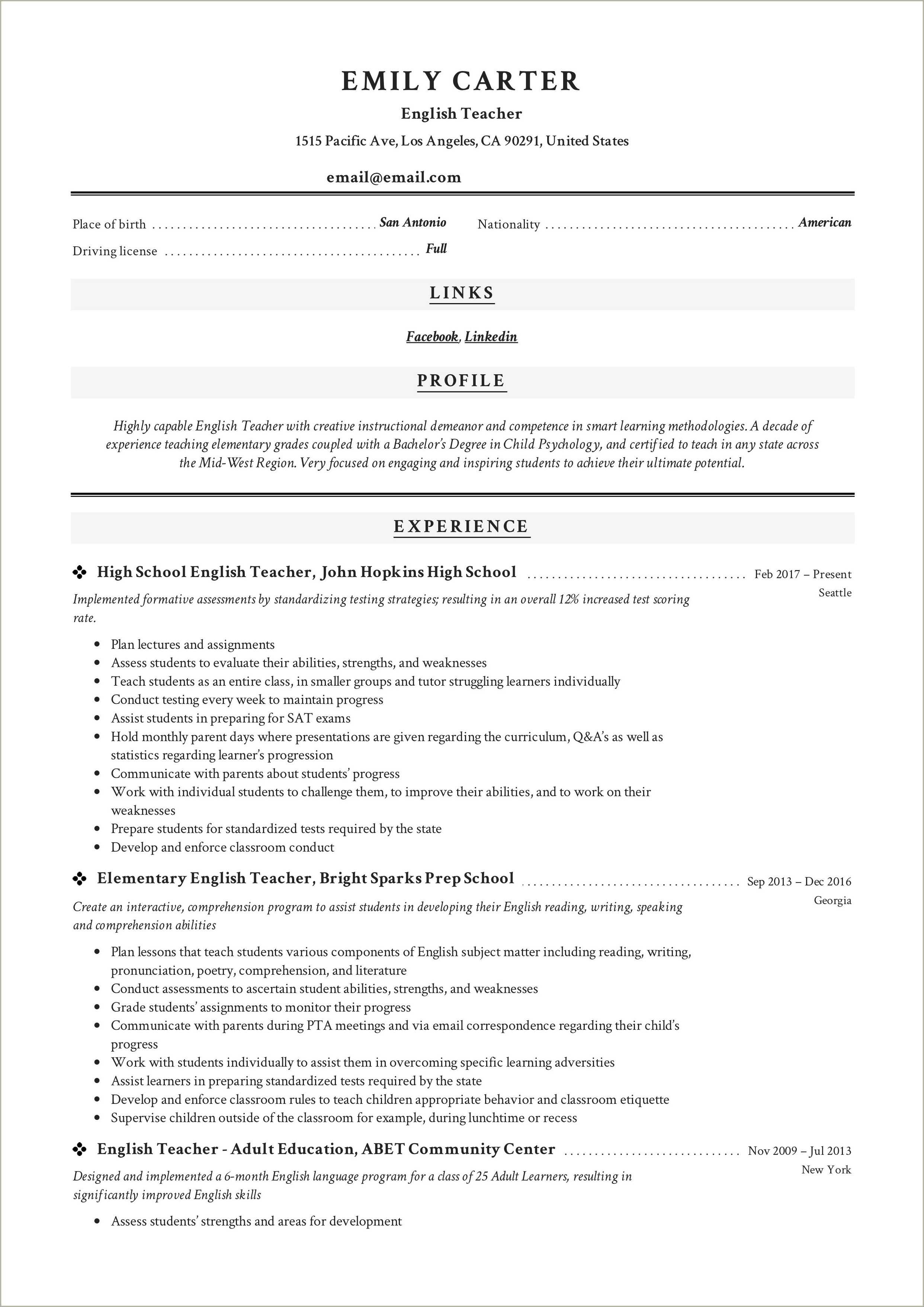 Free Downloadable And Printable Resume Templates - Resume Example Gallery