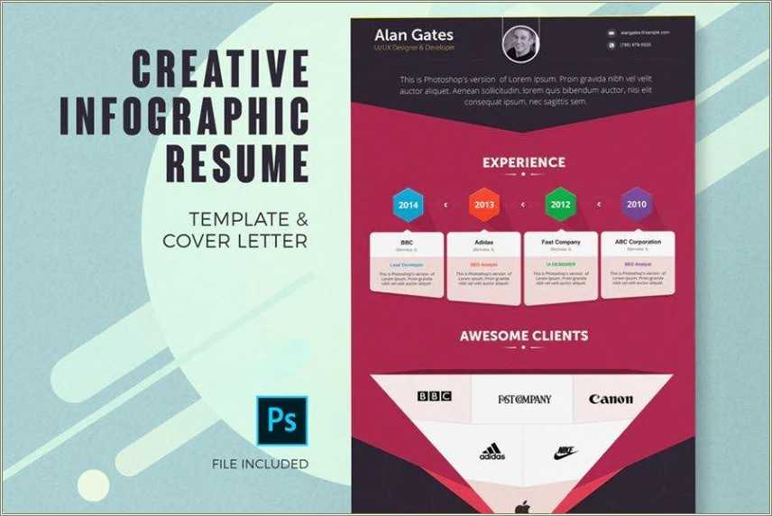 Free Infographic Resume Template Microsoft Word - Resume Example Gallery