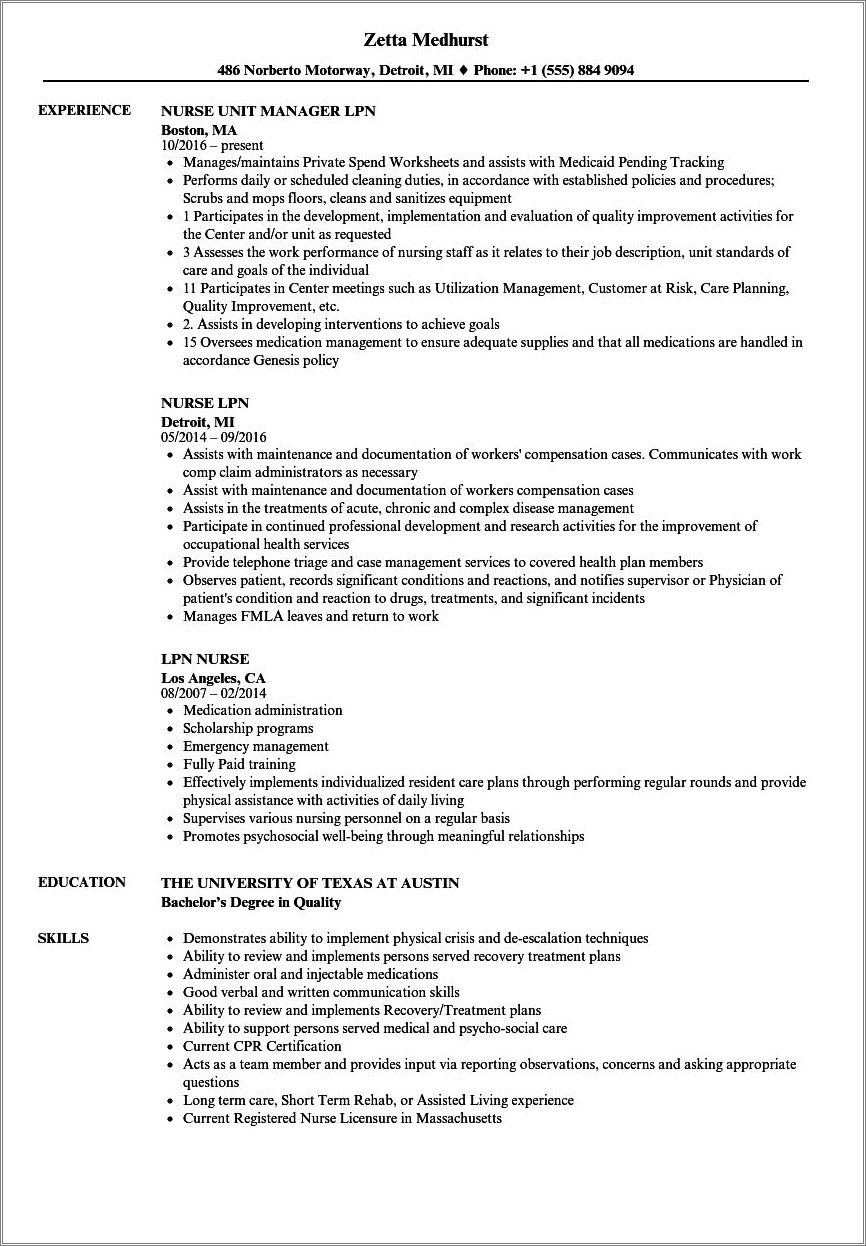 nursing resume template free online