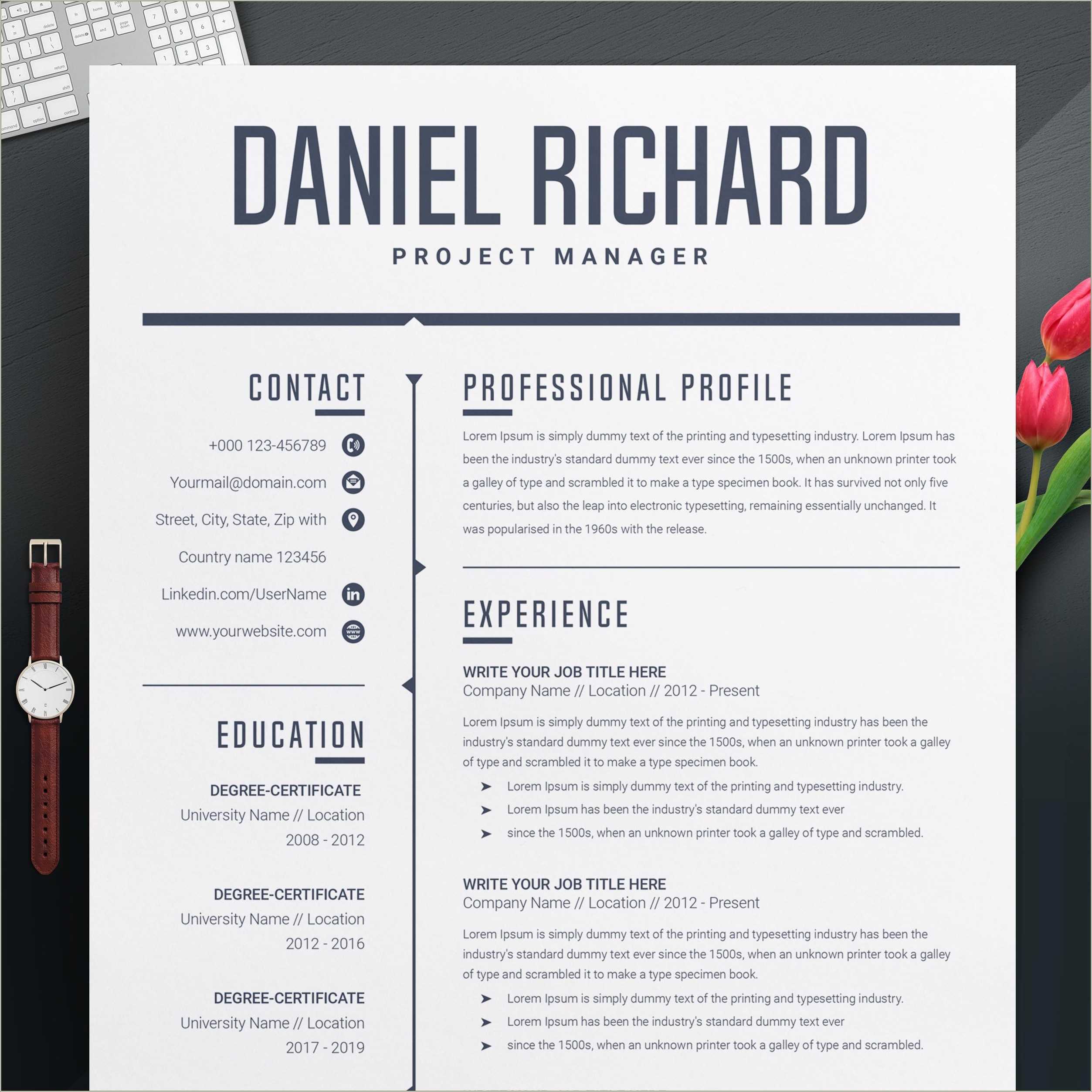 free modern resume templates for word 2019