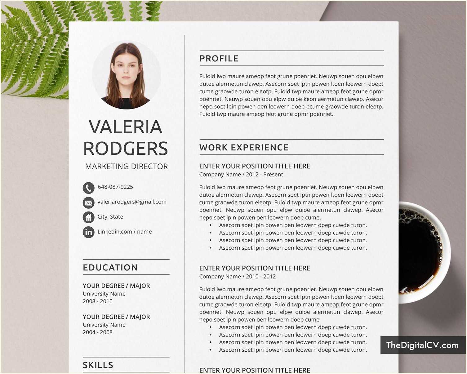 Free Modern Resume Templates For Word Doc Resume Example Gallery