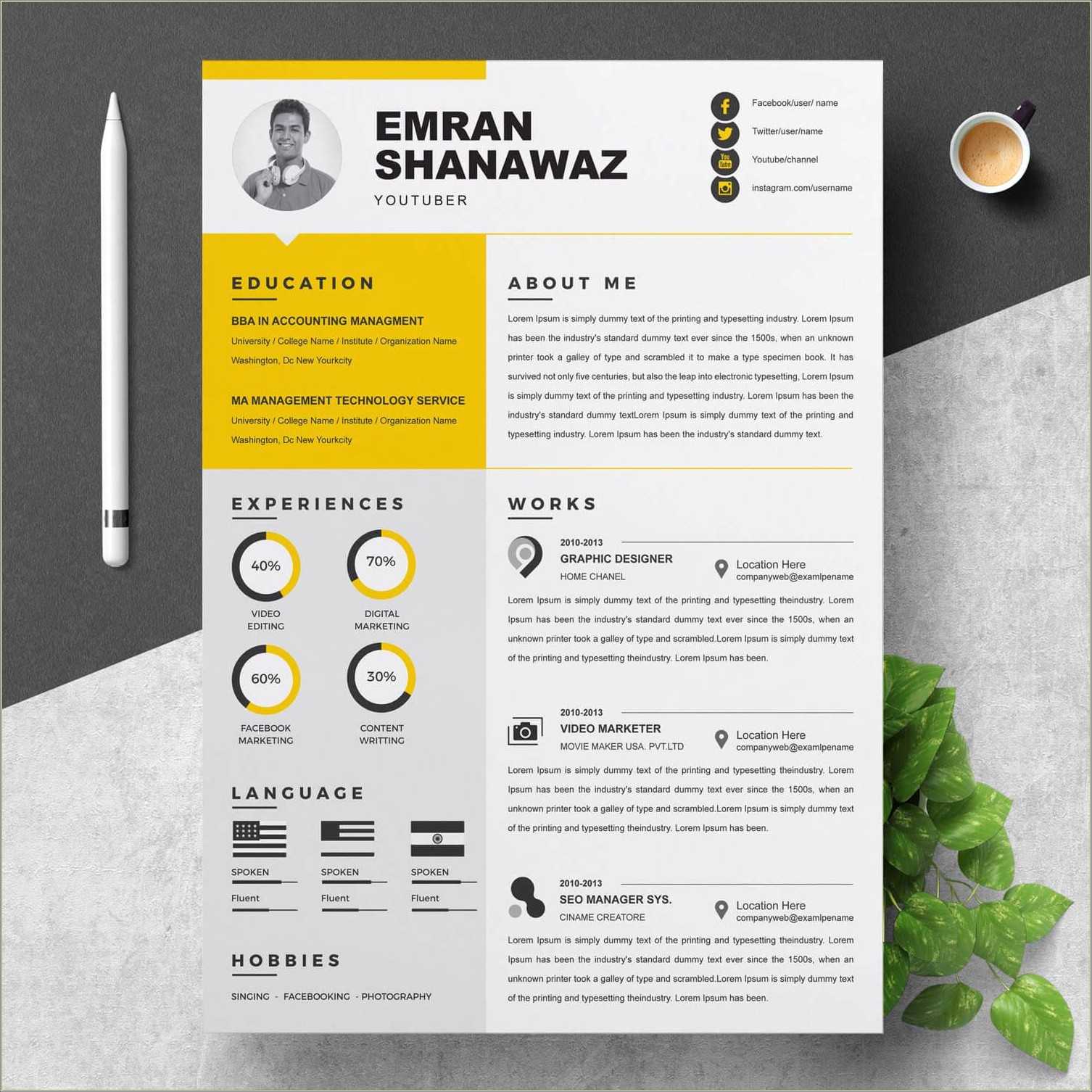 resume templates for microsoft word 2010