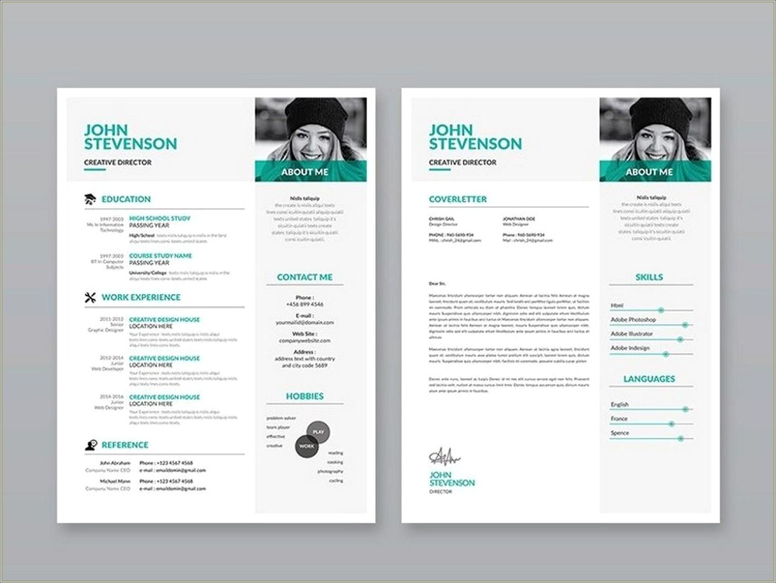 free-resume-template-modern-look-resume-example-gallery