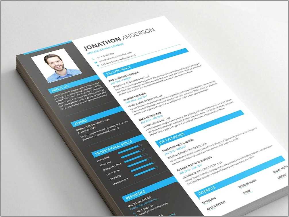 resume after effects template free download