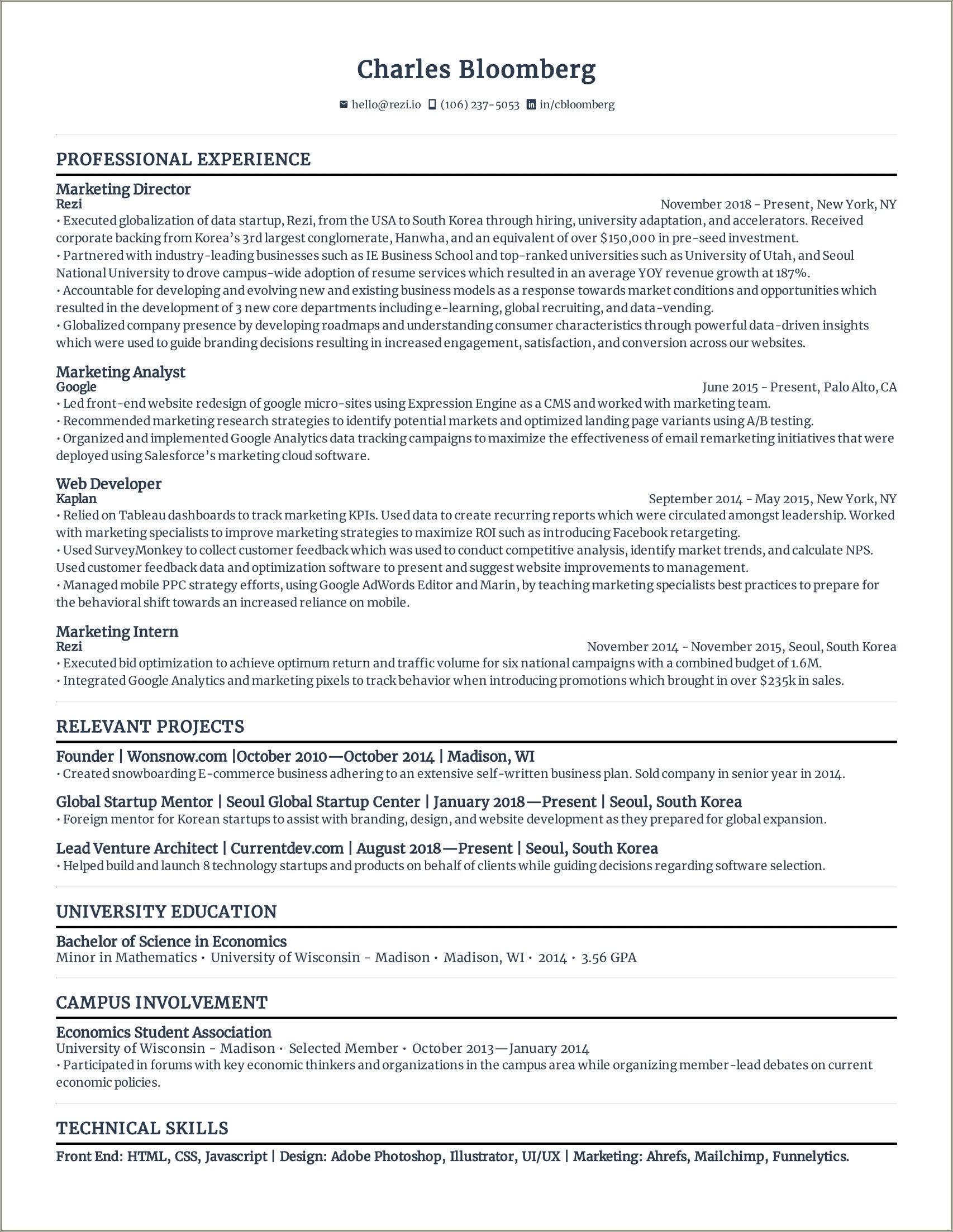 Free Resume Template That Stands Out - Resume Example Gallery