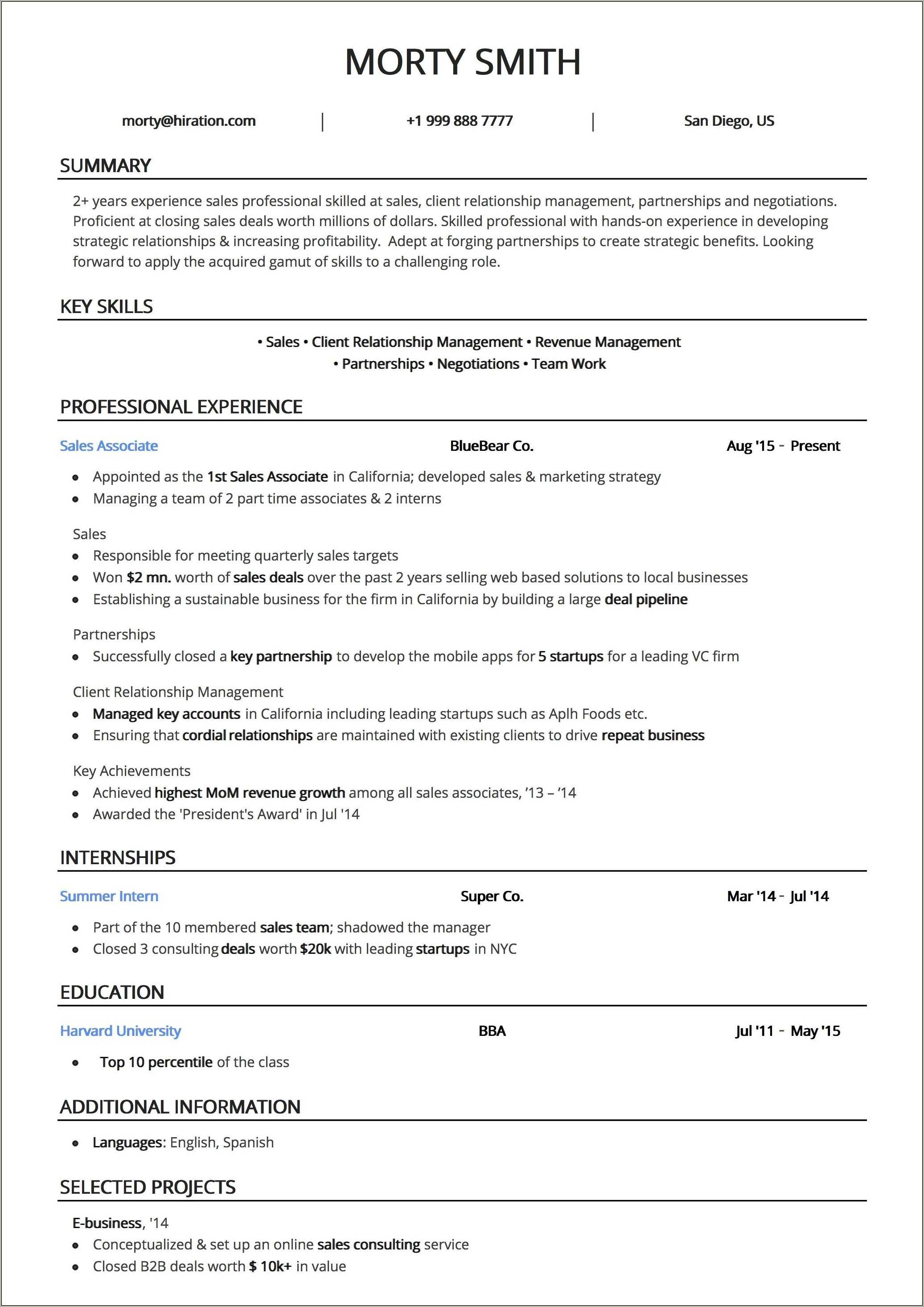 free simple resume templates 2018
