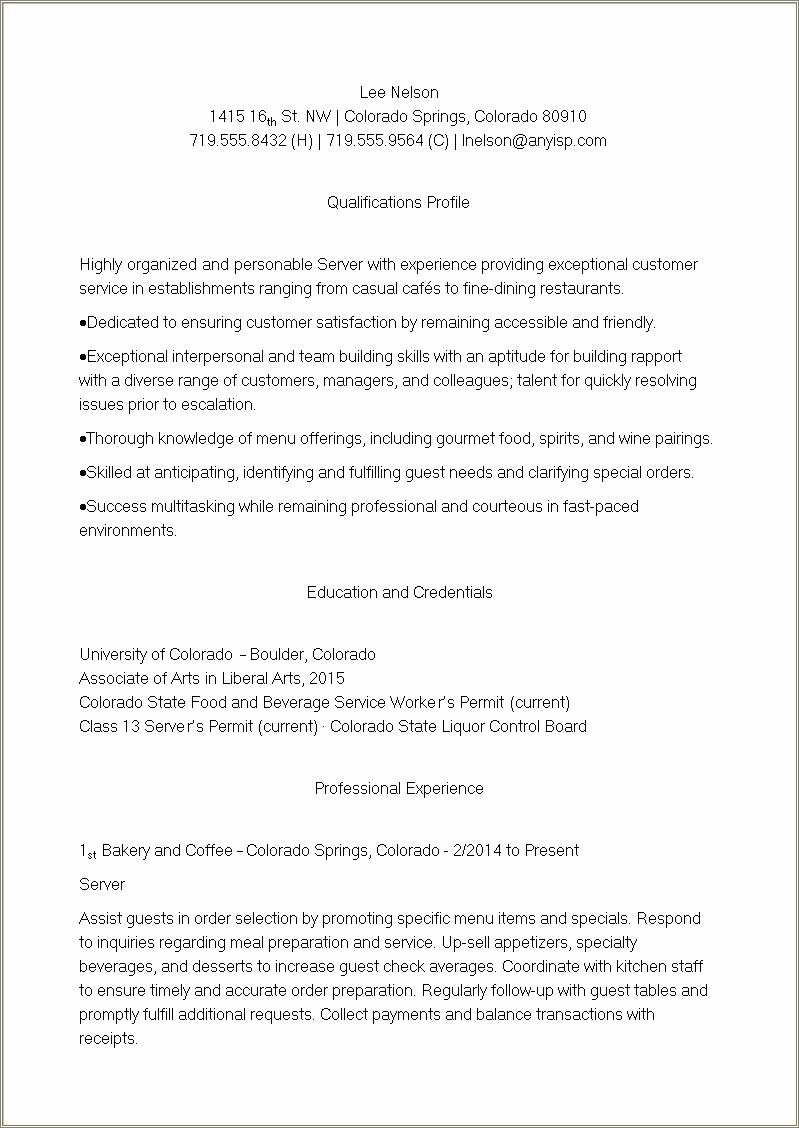 free-resume-templates-for-banquet-server-resume-example-gallery