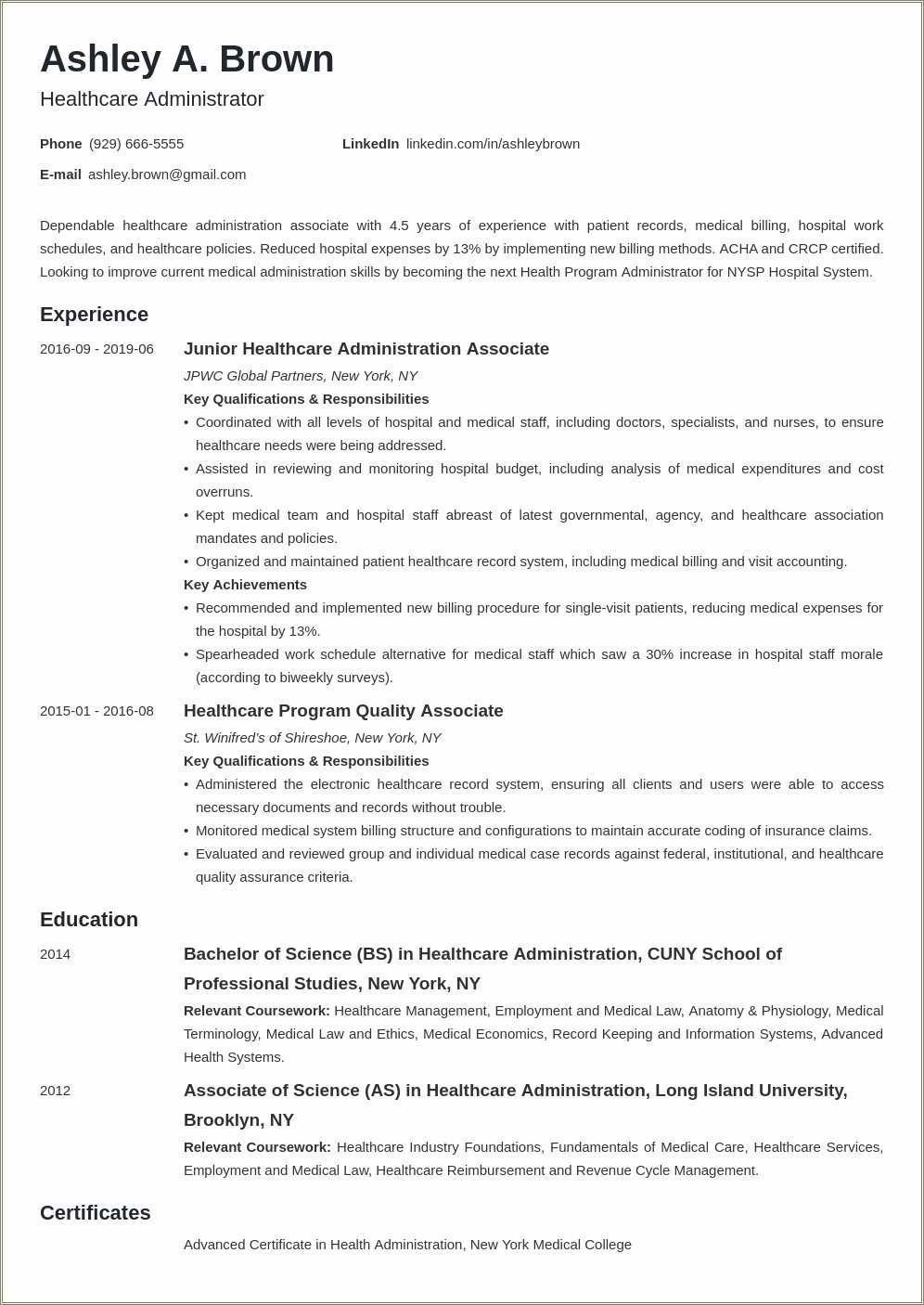 Free Resume Templates For Medical Professionals Resume Example Gallery