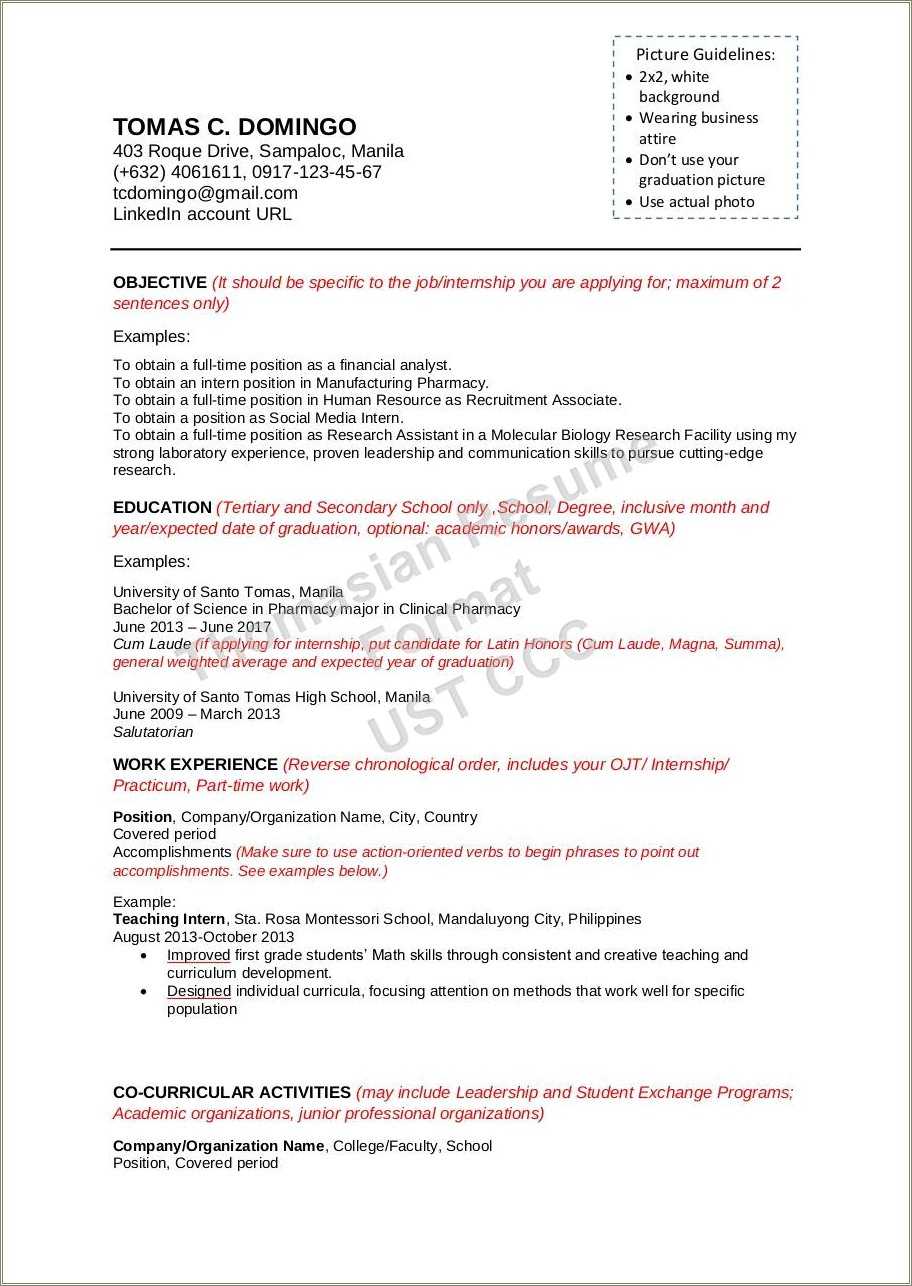 free-sample-resume-for-teachers-in-the-philippines-resume-example-gallery