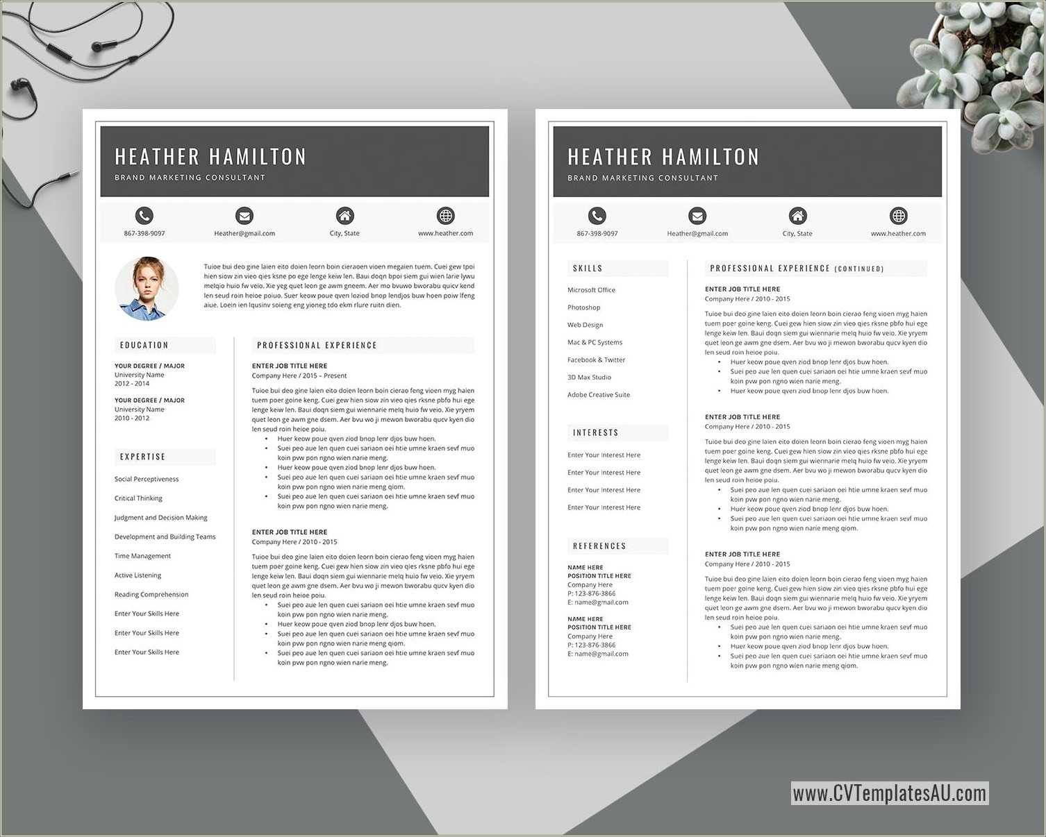 Free Simple Resume Template Microsoft Word - Resume Example Gallery