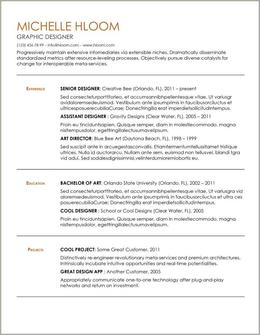 Traditional Resume Template Free Download