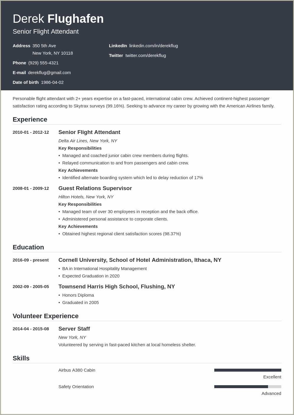 Resume Samples For Airport Job With No Experience - Resume Example Gallery