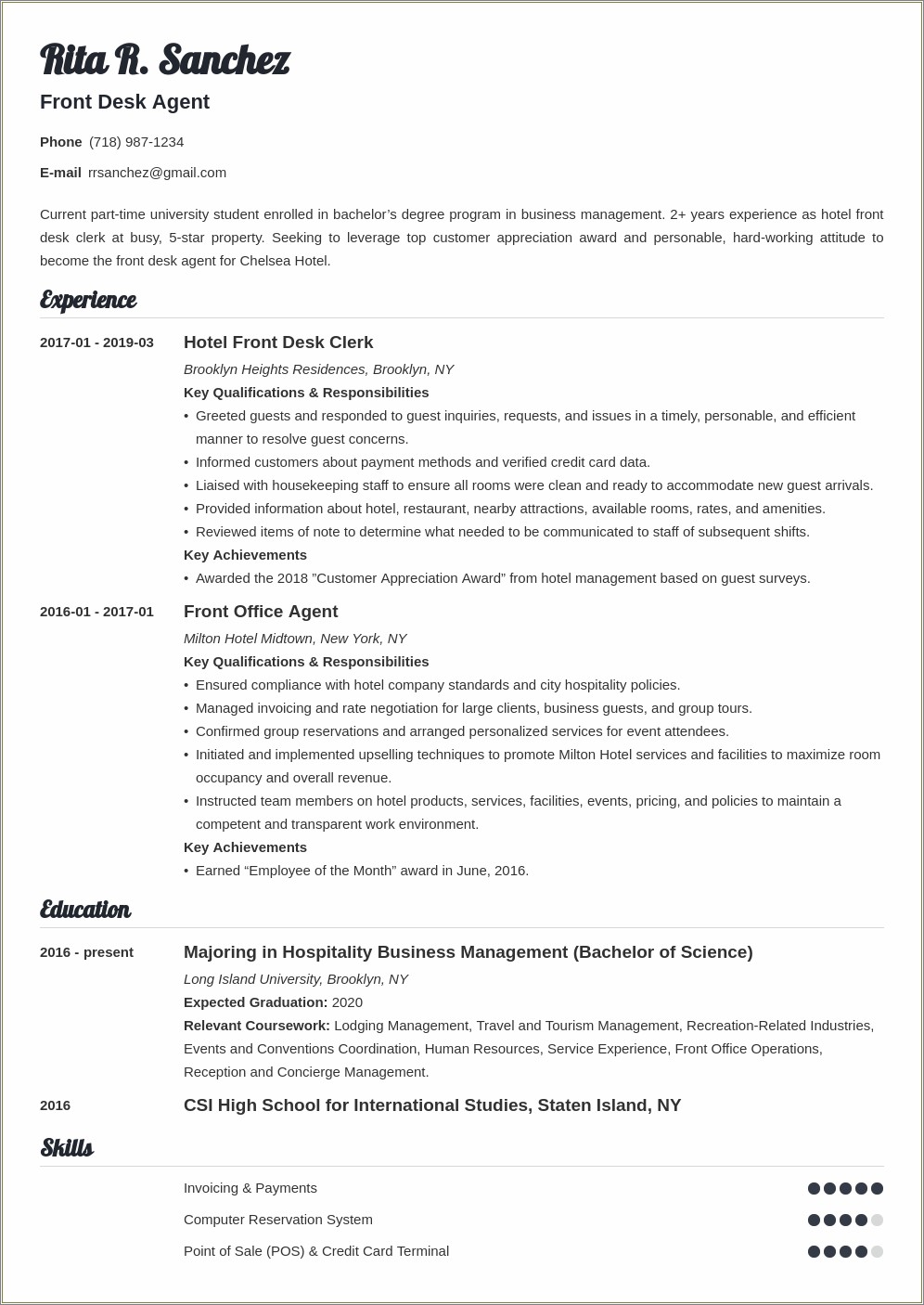 front-desk-agent-resume-example-resume-example-gallery