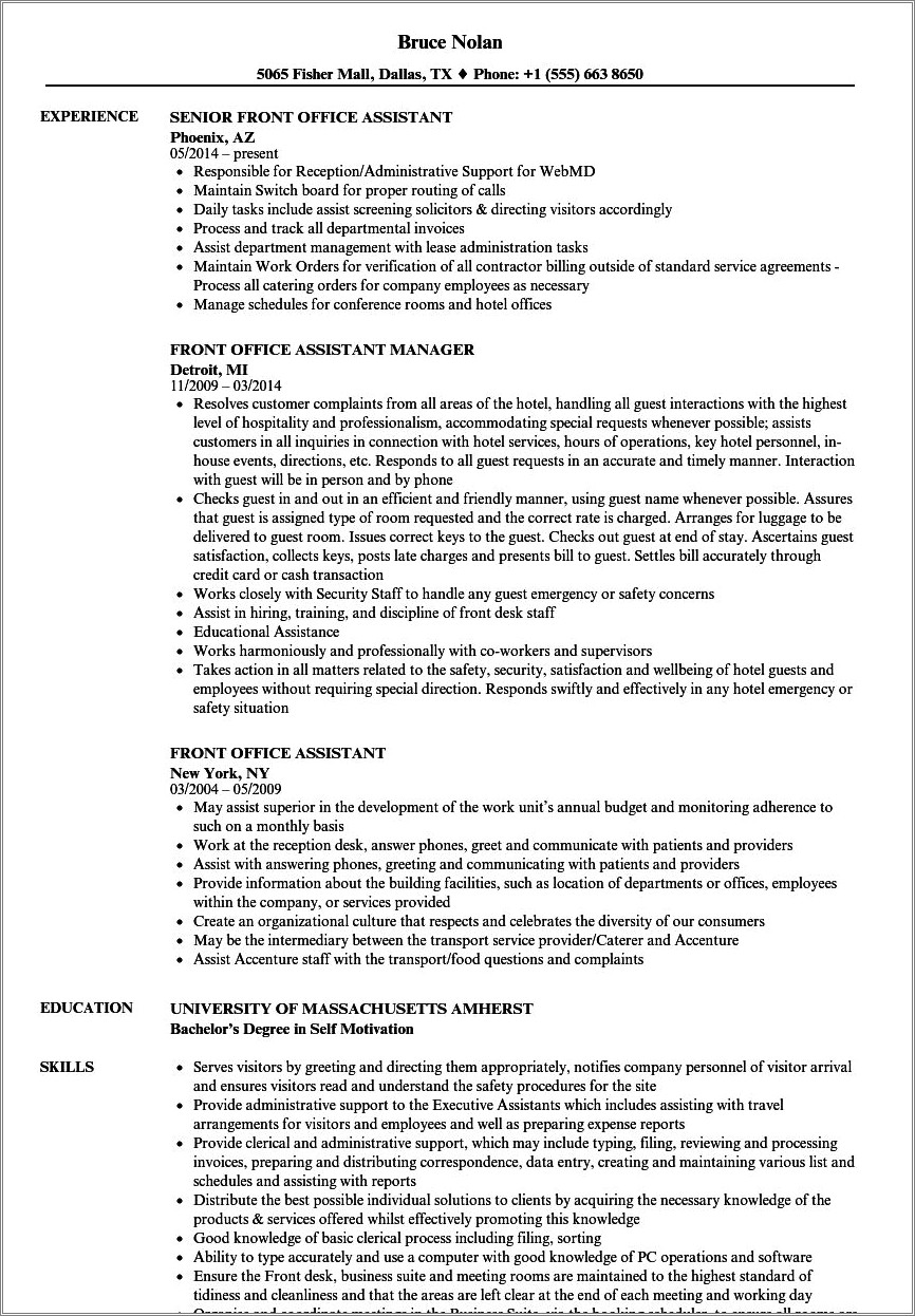 School Office Assistant Resume Samples - Resume Example Gallery