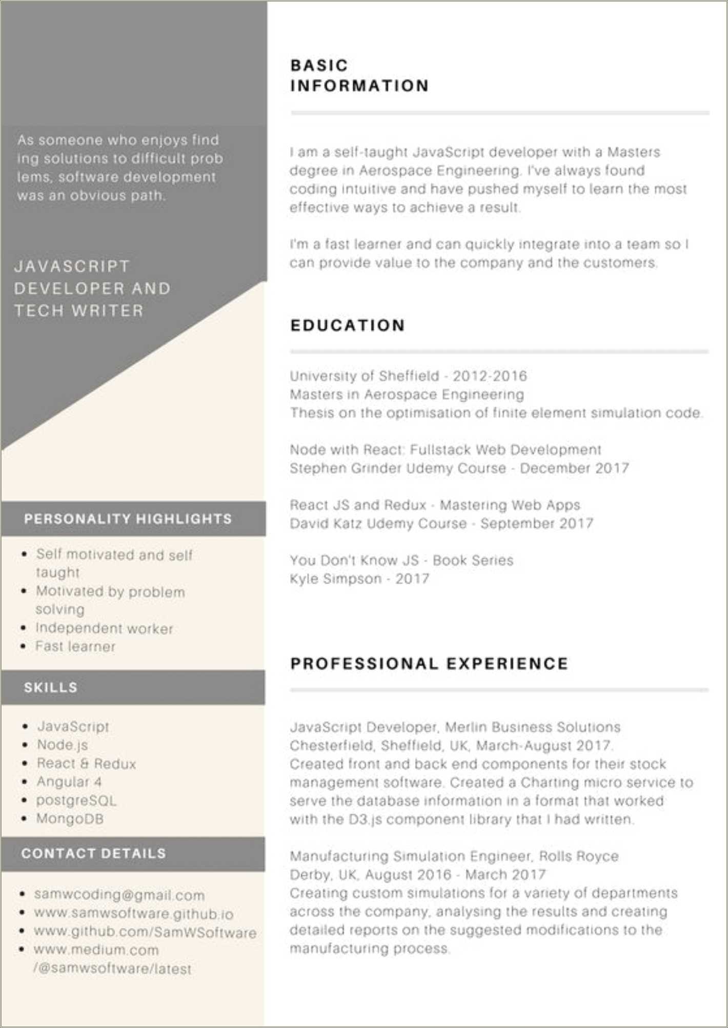 Full Stack Engineer Resume Examples - Resume Example Gallery