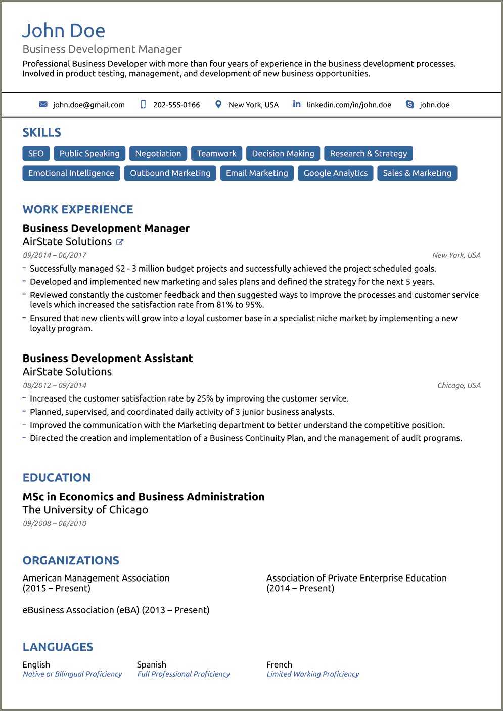 Functional Entry Level Resume Free Template Download - Resume Example ...