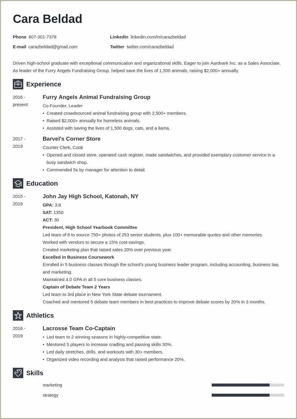 functional resume no work experience