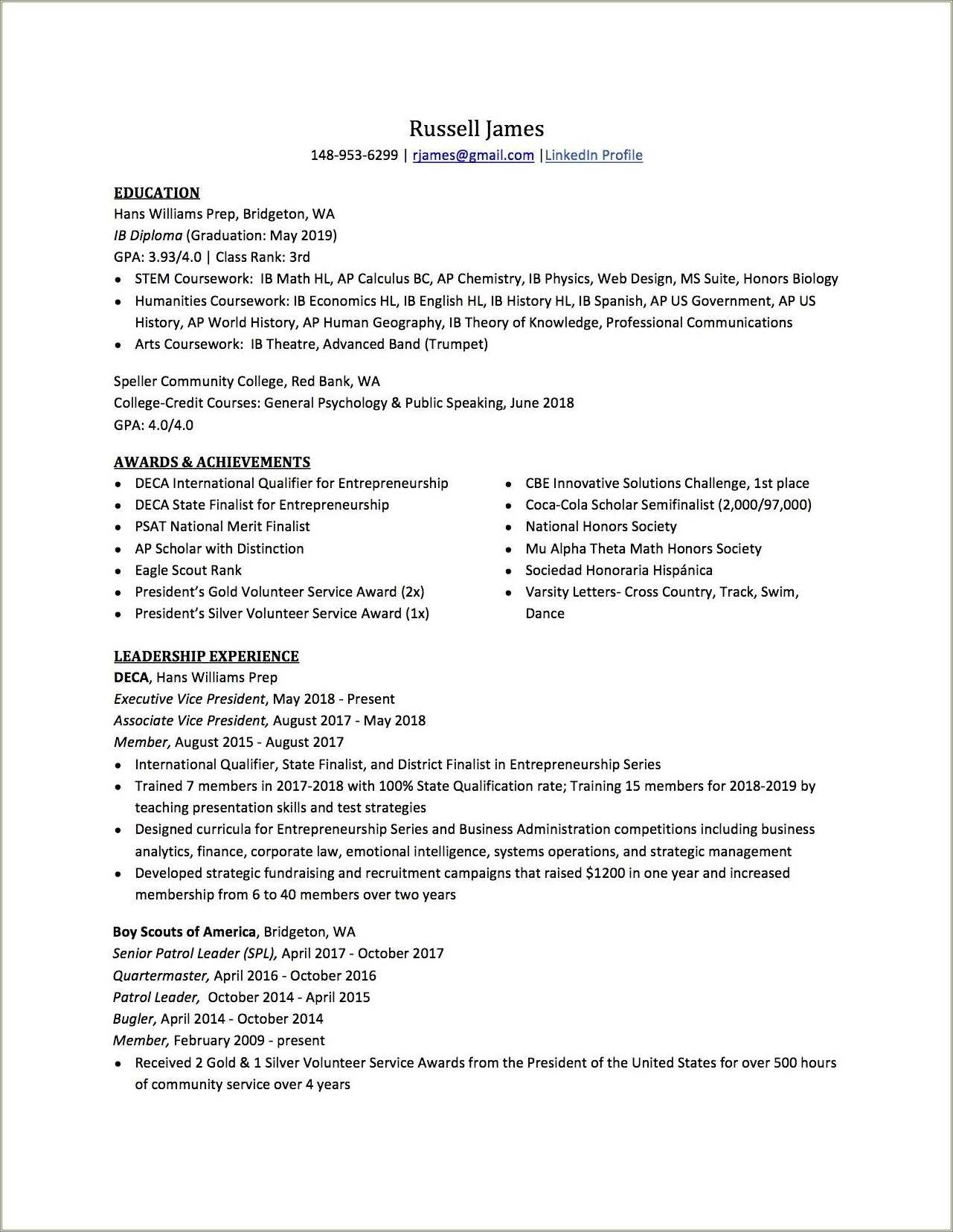 good-activites-to-put-on-college-resume-resume-example-gallery