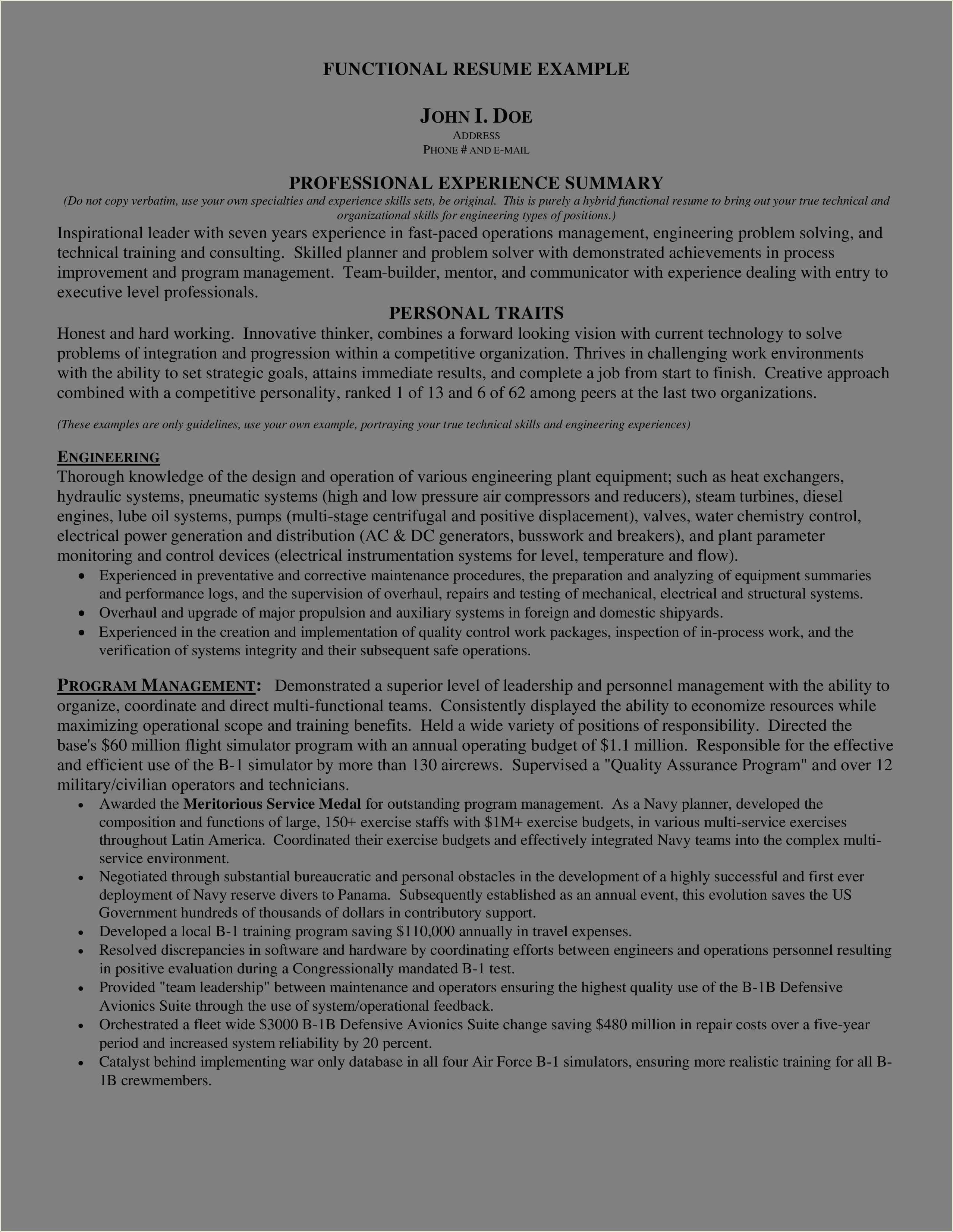 good-examples-of-a-functional-resume-resume-example-gallery