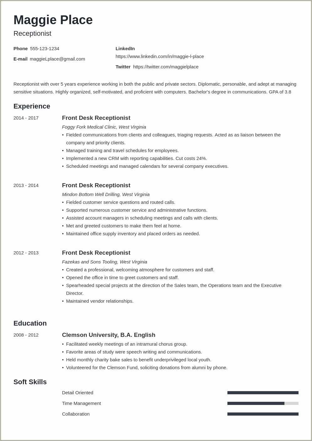 good-objective-for-receptionist-resume-resume-example-gallery