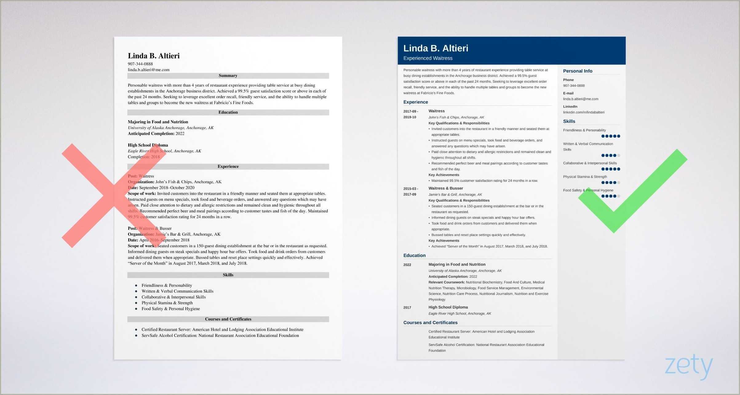 good-objective-for-a-restaurant-resume-resume-example-gallery