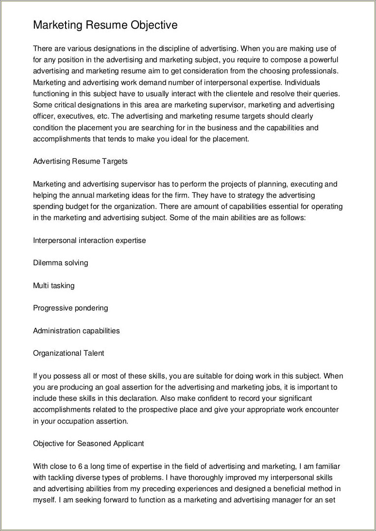 good-resume-objectives-for-marketing-resume-example-gallery