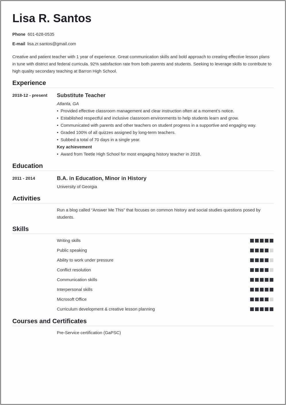 good-skills-for-teaching-resume-resume-example-gallery