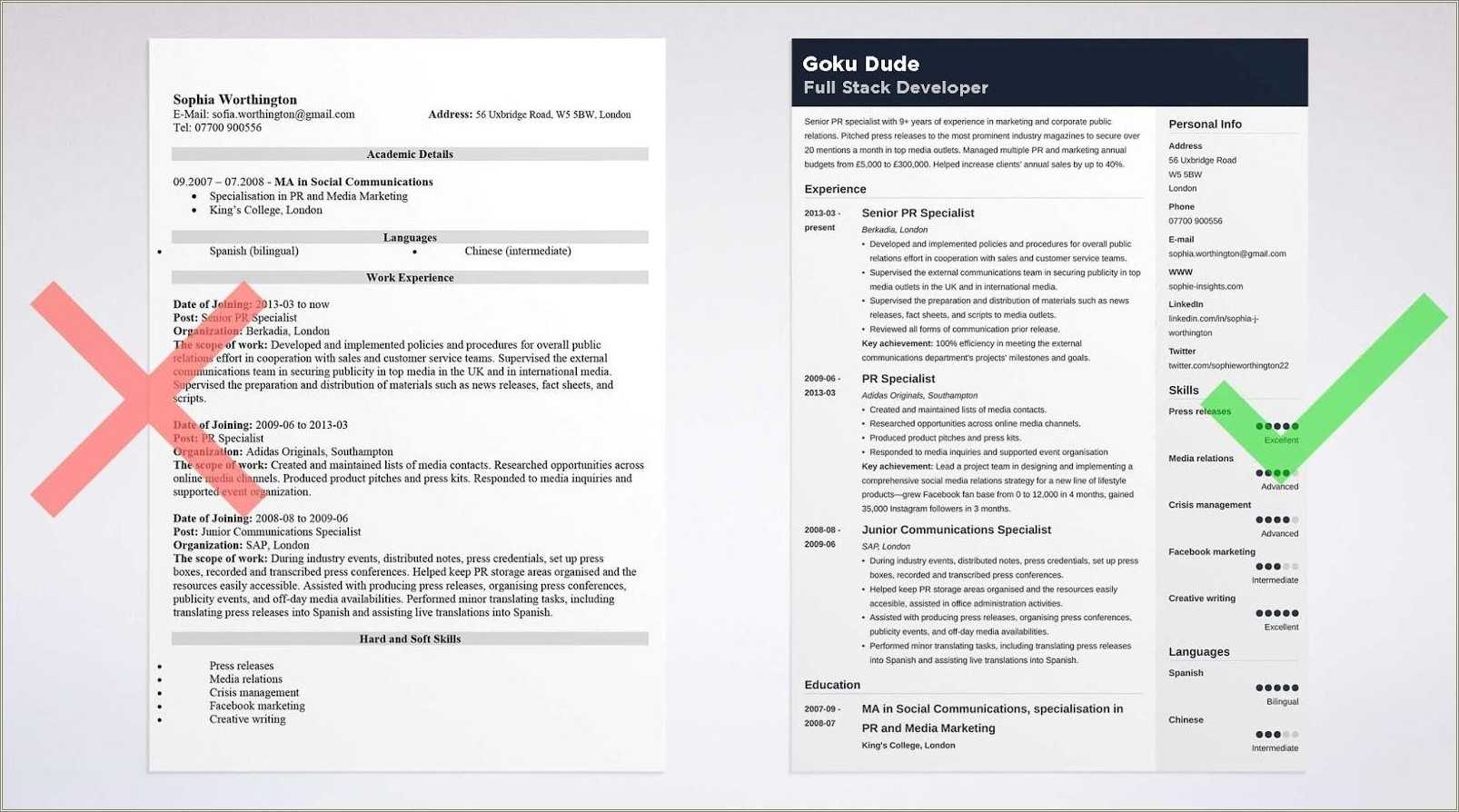 Good Job Objectives For Resume