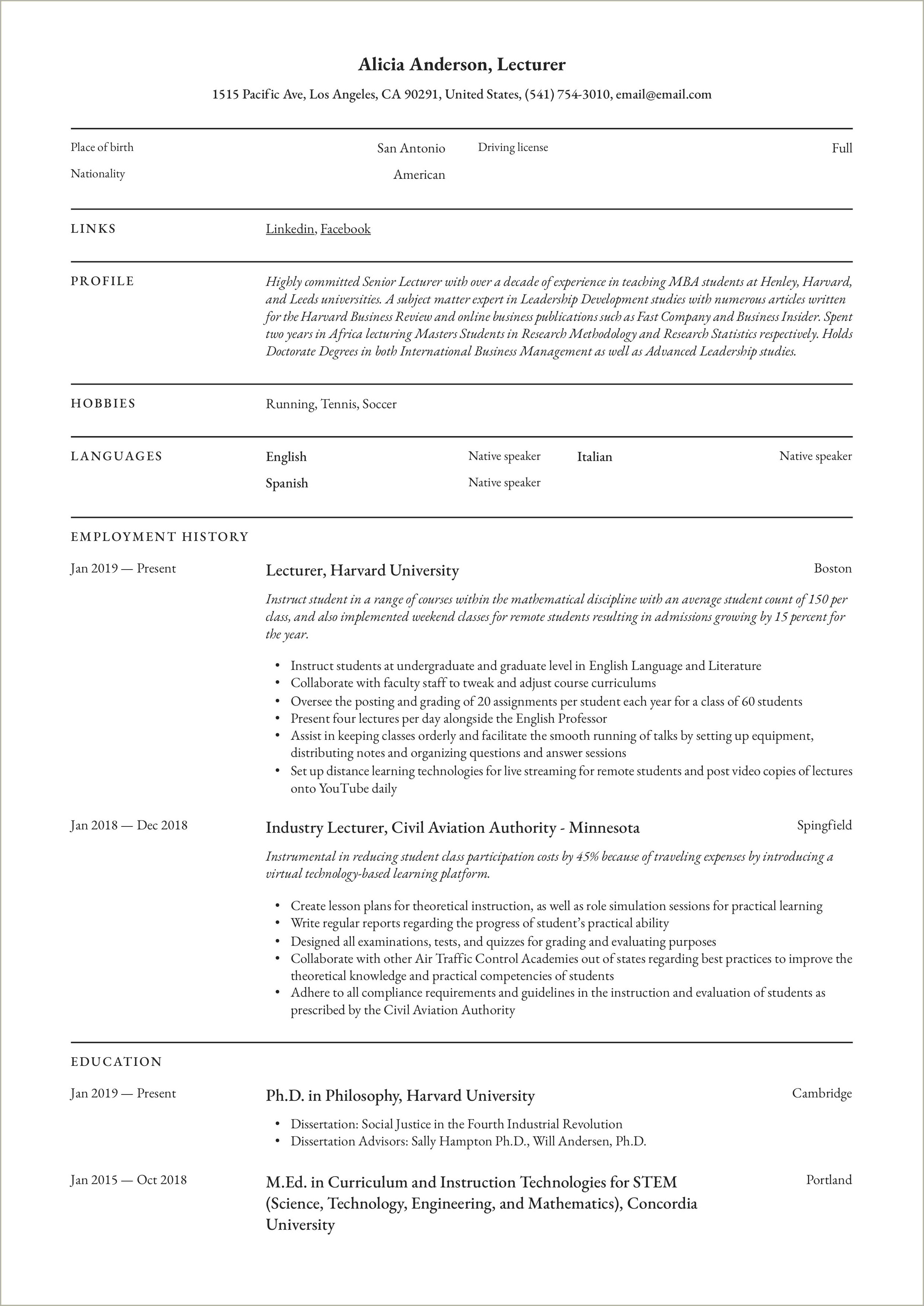 Graduate School Stem Resume Example - Resume Example Gallery