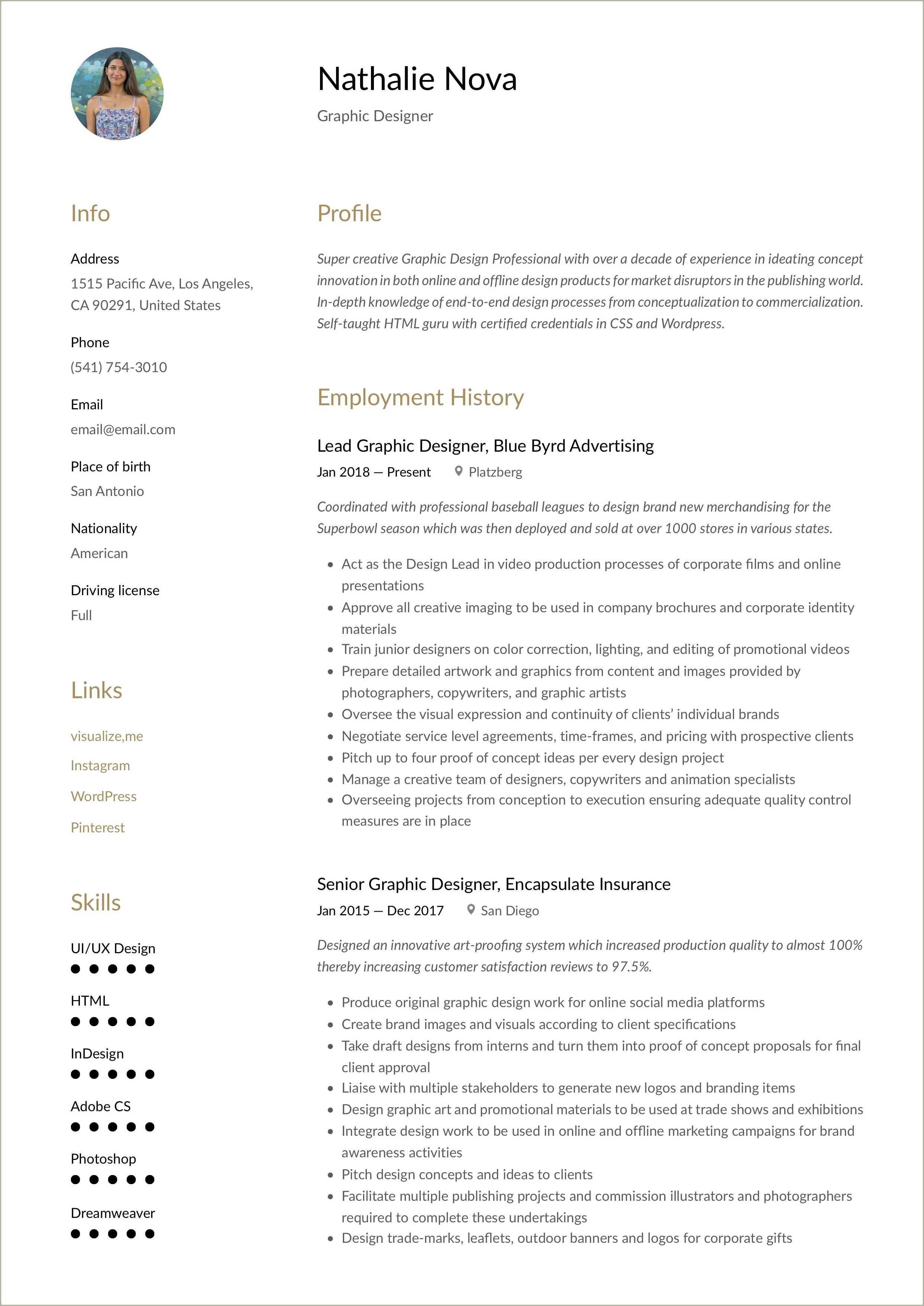 sample-of-graphic-artist-resume-resume-example-gallery