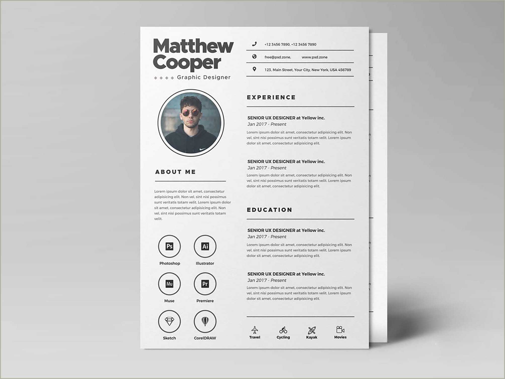 Graphic Design Resume Template Free Download Resume Example Gallery