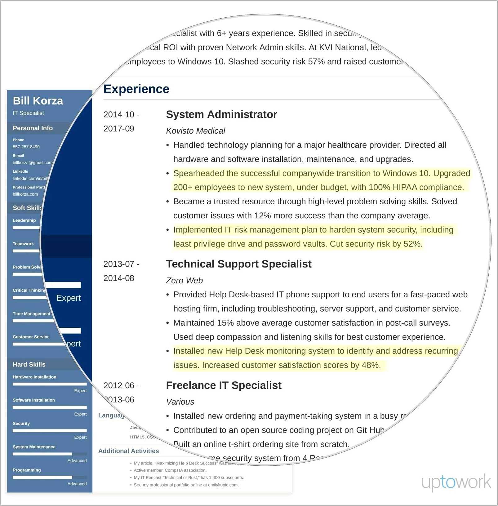 Great Job Resume Summary Examples Resume Example Gallery