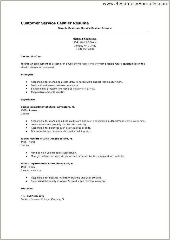 Grocery Bagger Job Description For Resume