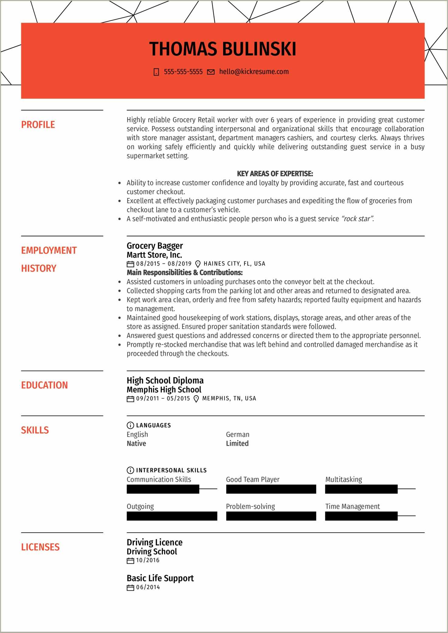 Grocery Store Clerk Job Description Resume Resume Example Gallery