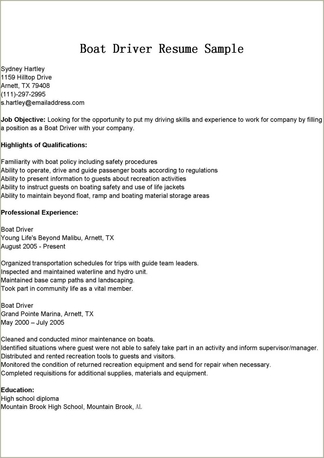 Grounds Maintenance Worker Resume Sample - Resume Example Gallery