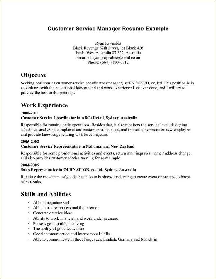 Guest Services Manager Resume Sample Resume Example Gallery