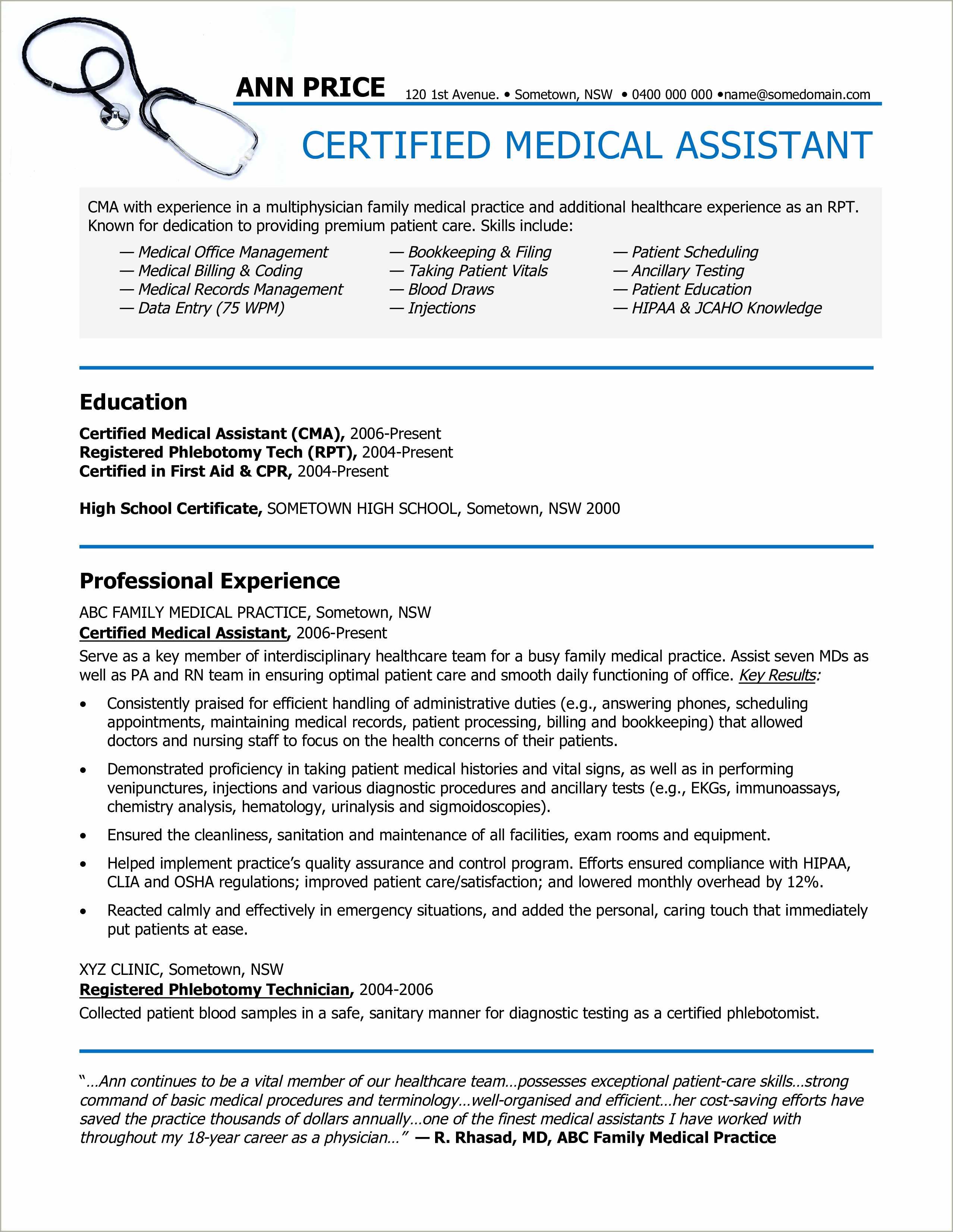 Hard Skills For Medical Billing And Coding Resume - Resume Example Gallery