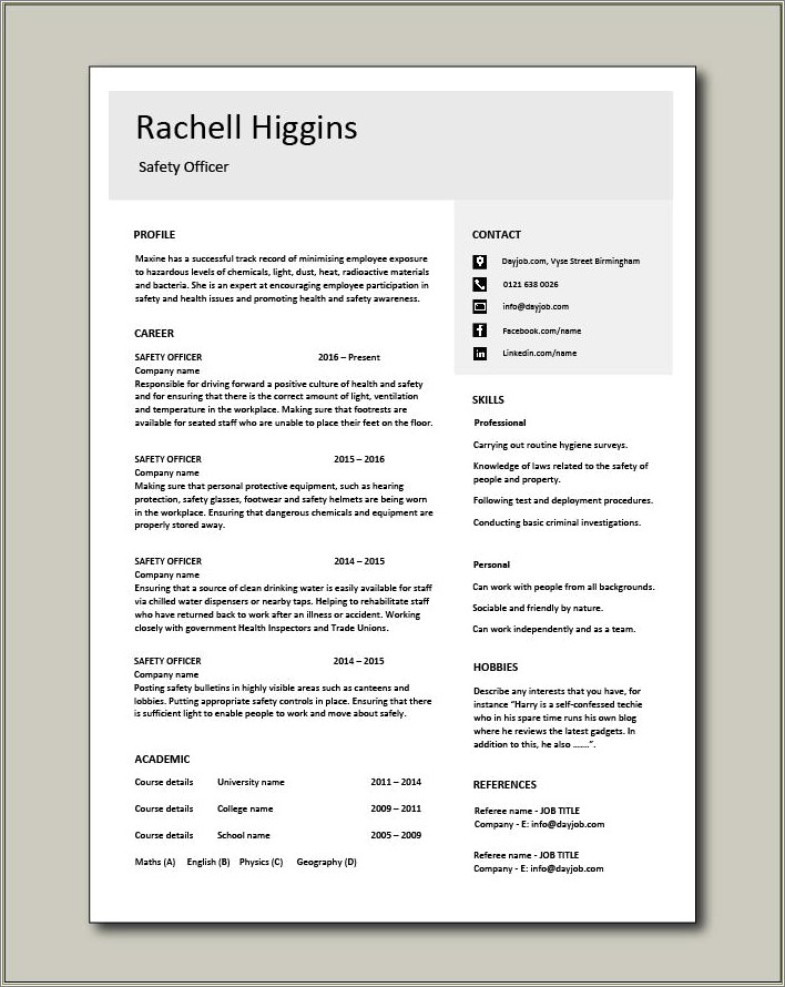 health-safety-officer-resume-sample-resume-example-gallery