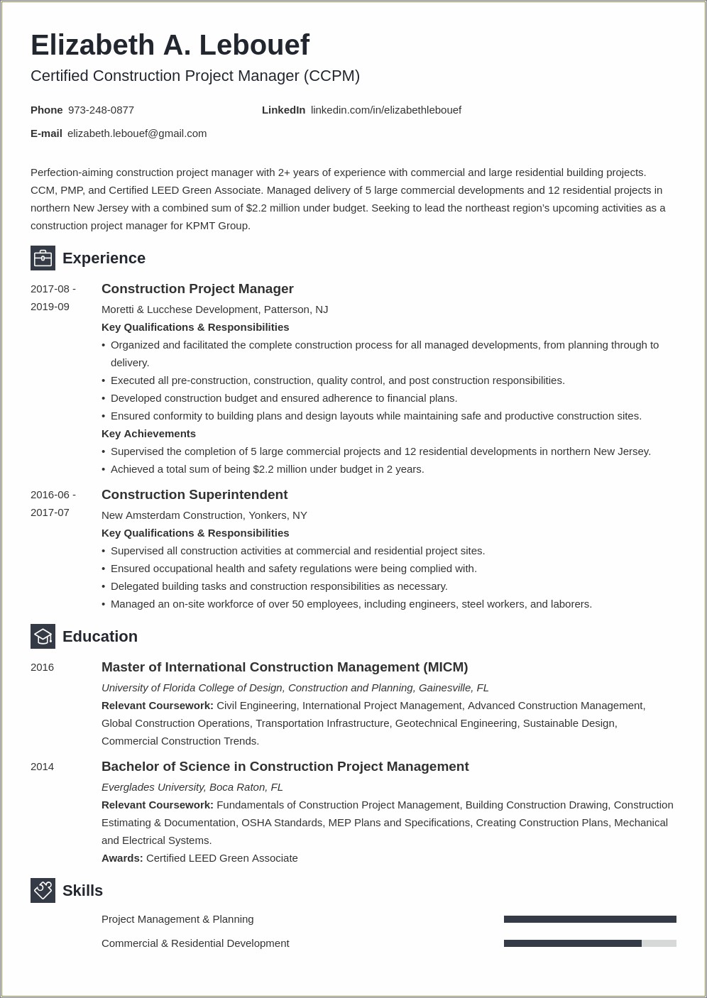 healthcare project manager resume